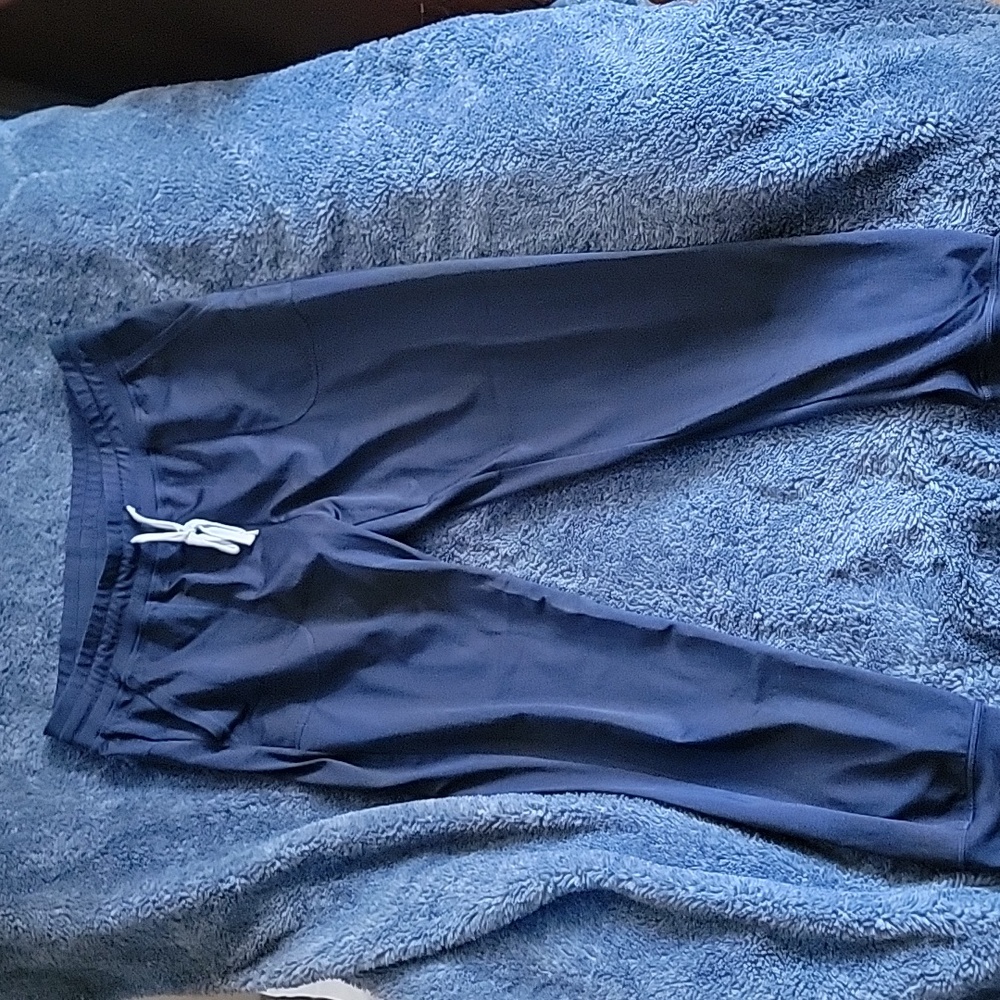 Zyia blue with black mixed in cozy jogger, xxl